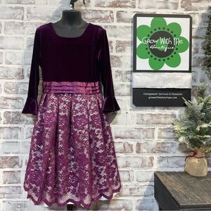 Jona Michelle Deep Purple Dress kids size 8